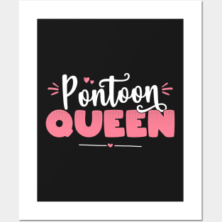 Pontoon Queen - Queen of the Pontoon Funny Boat Gift product Posters and Art